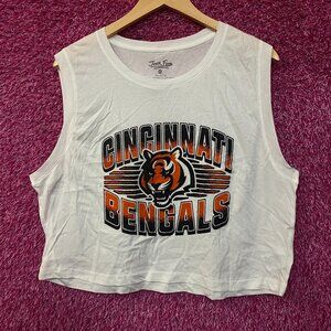 Junk Food Clothing NFL Cincinnati Bengals Cropped Sleeveless T-Shirt 2XL